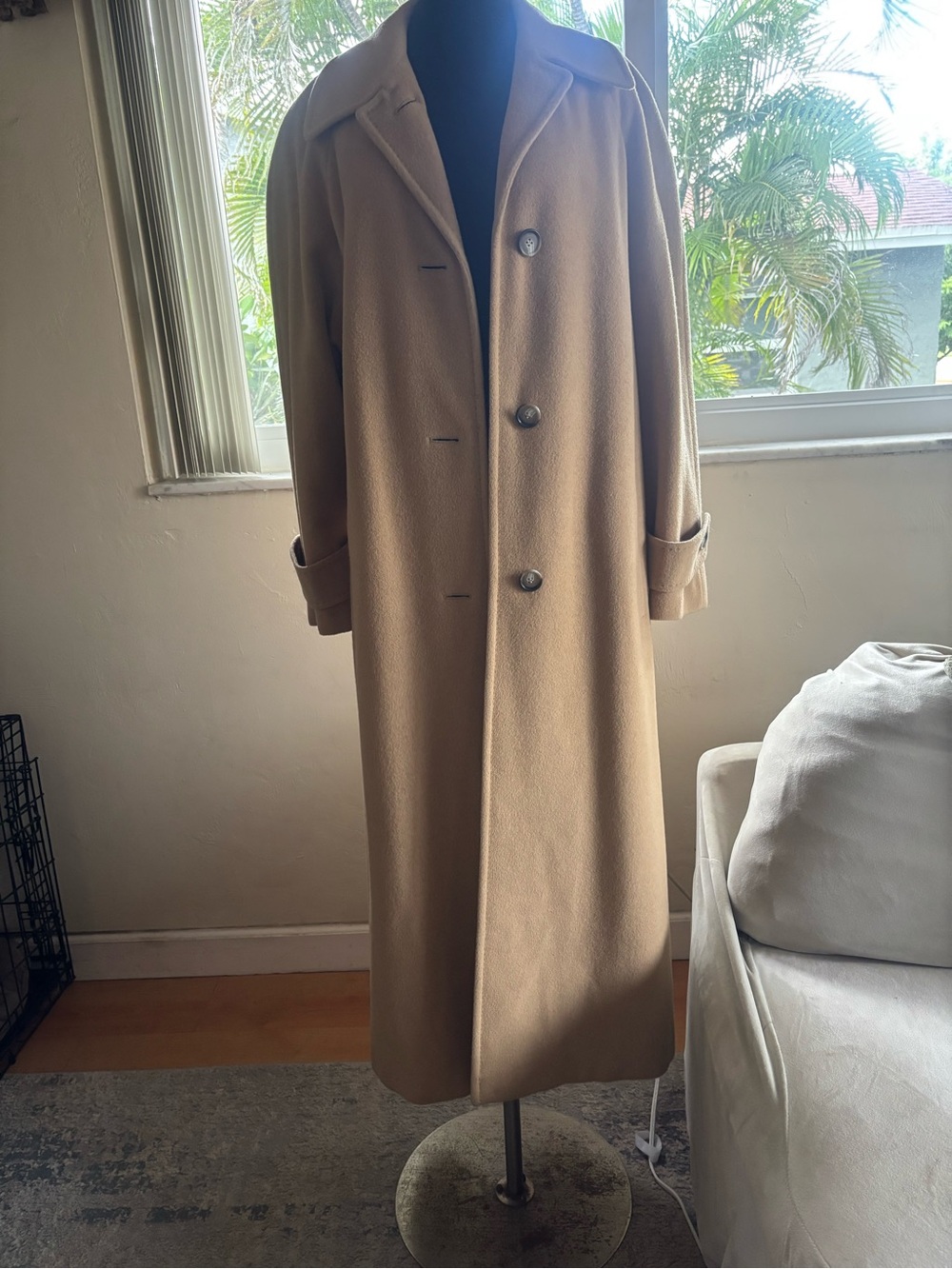 Vintage Regency 100% Soft Camel Hair Trench Coat Union Made in USA Size 6